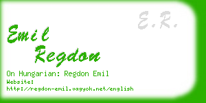 emil regdon business card